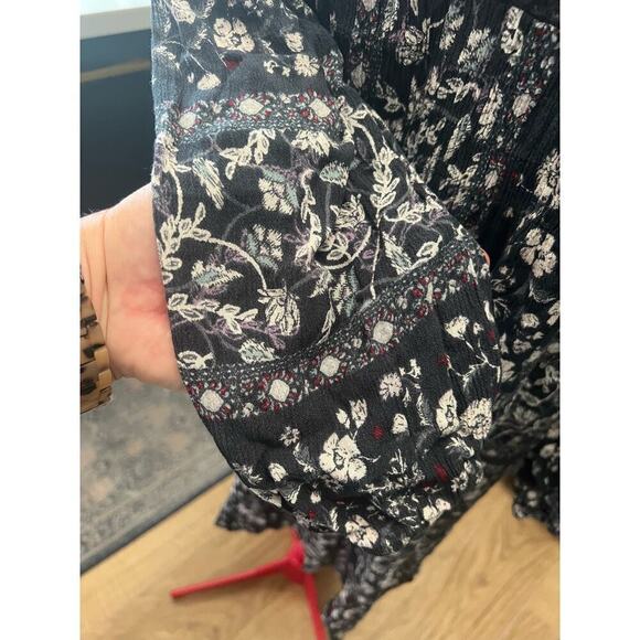 Knox Rose embroidered patchwork peasant boho midi dress poet romantic - Picture 3 of 7